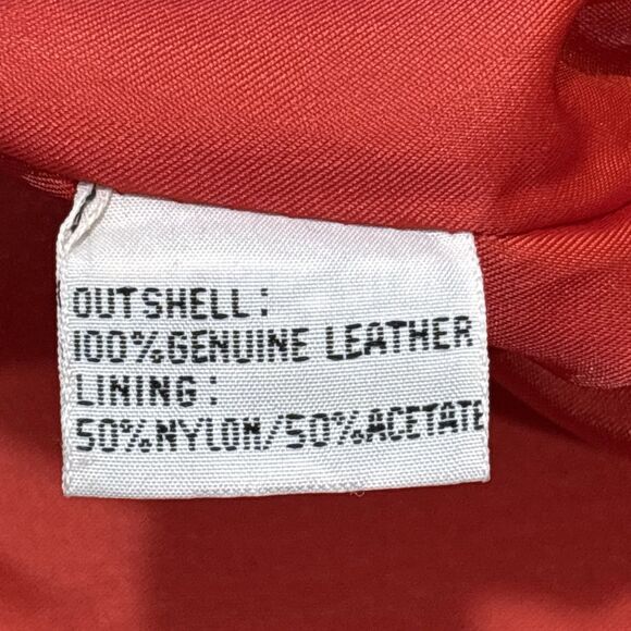 Vintage Suede Leather Jacket Womens Medium Red Elephant Print Oversized Bomber - Picture 15 of 16